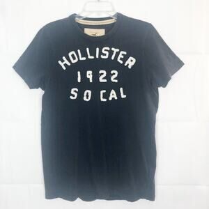 Hollister Mens T-Shirt Medium Cotton Crew Neck Y2K Preppy Breathable